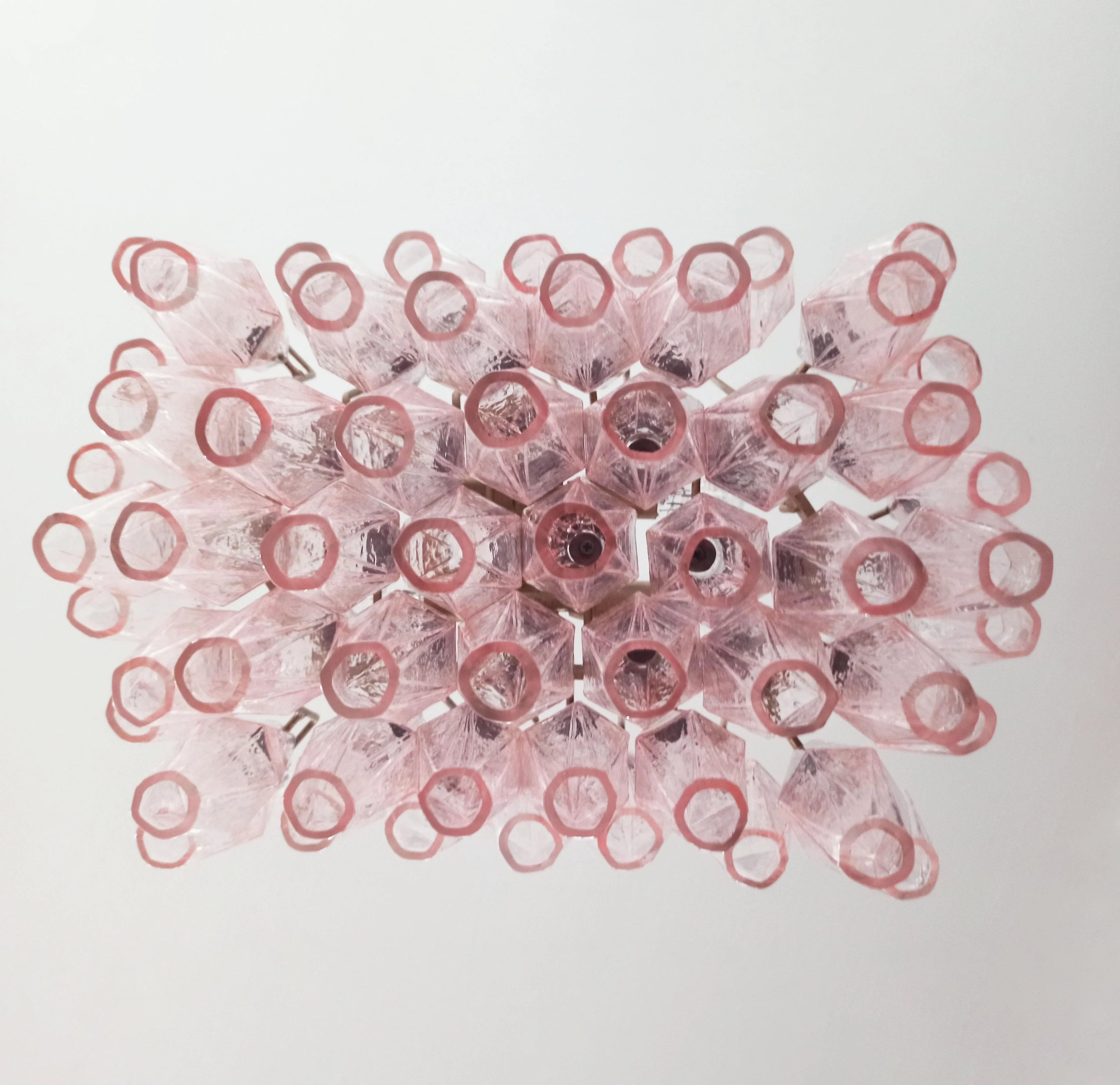 Poliedri Murano Pink Chandelier product image