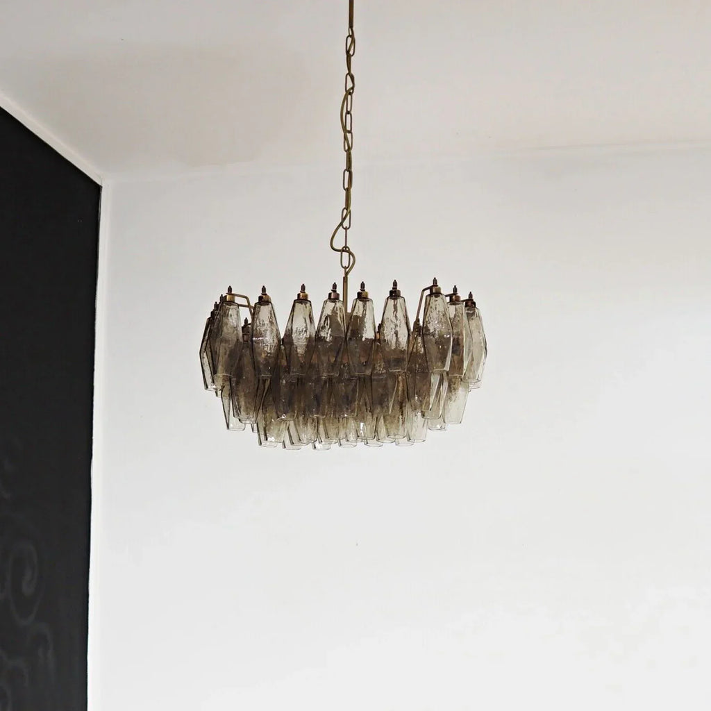 Poliedri Murano Smoked Chandelier product image