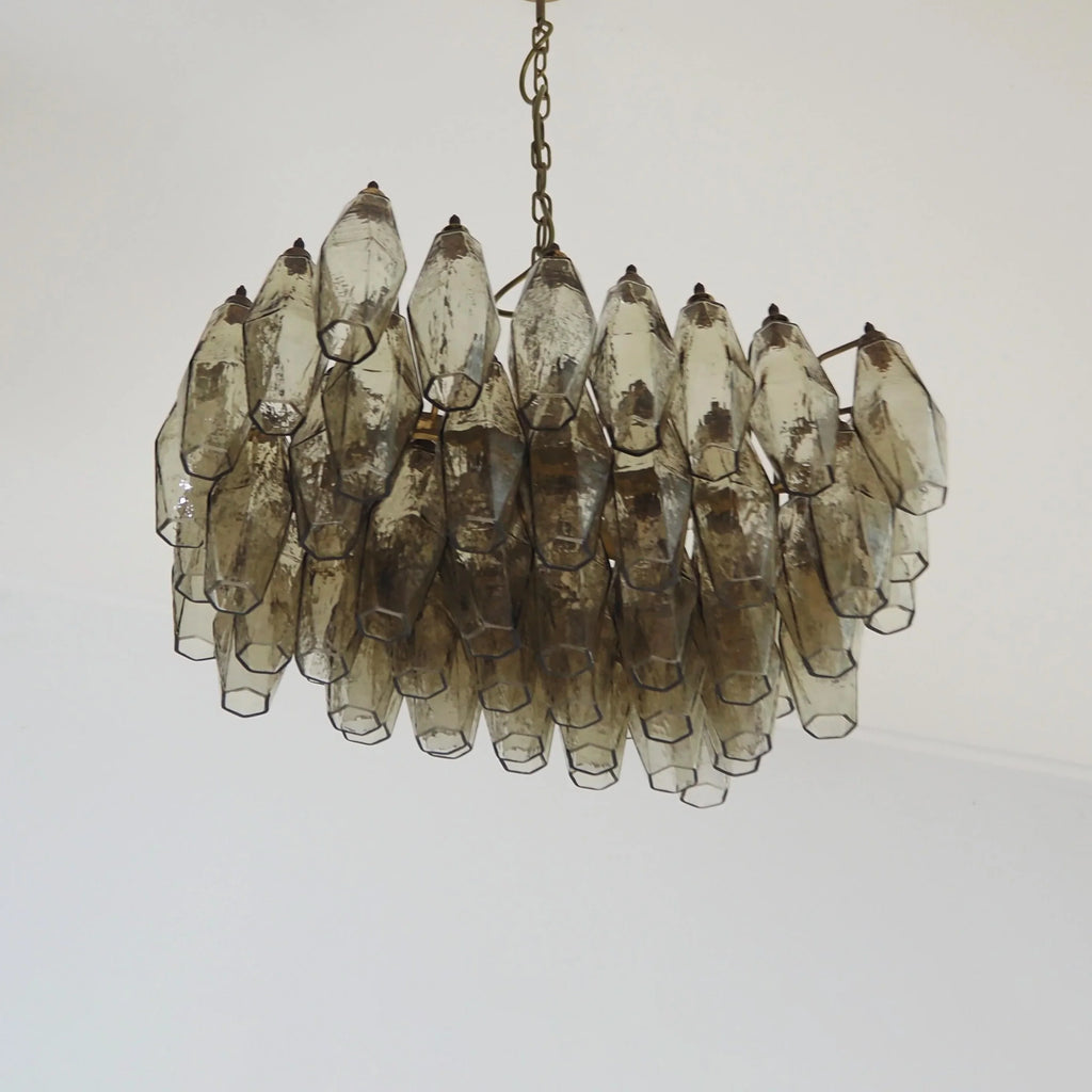 Poliedri Murano Smoked Chandelier product image