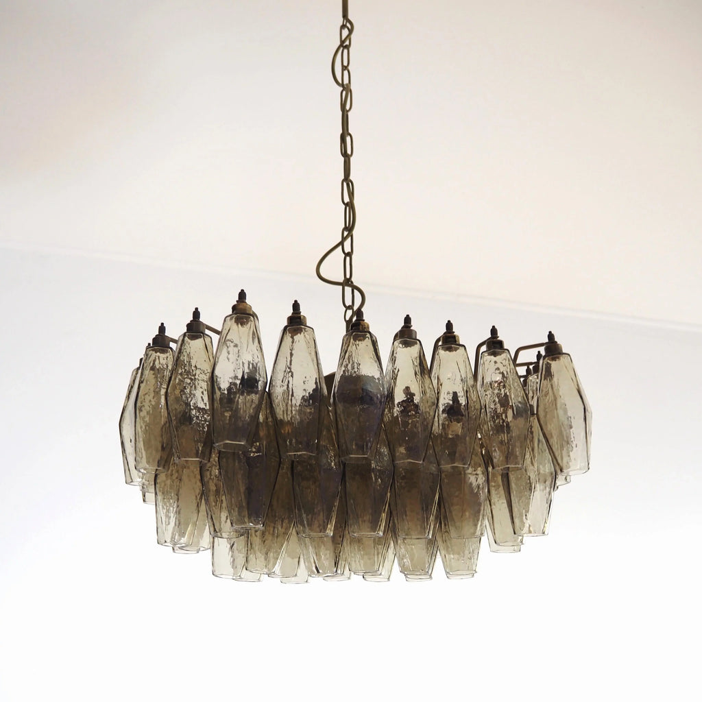 Poliedri Murano Smoked Chandelier product image