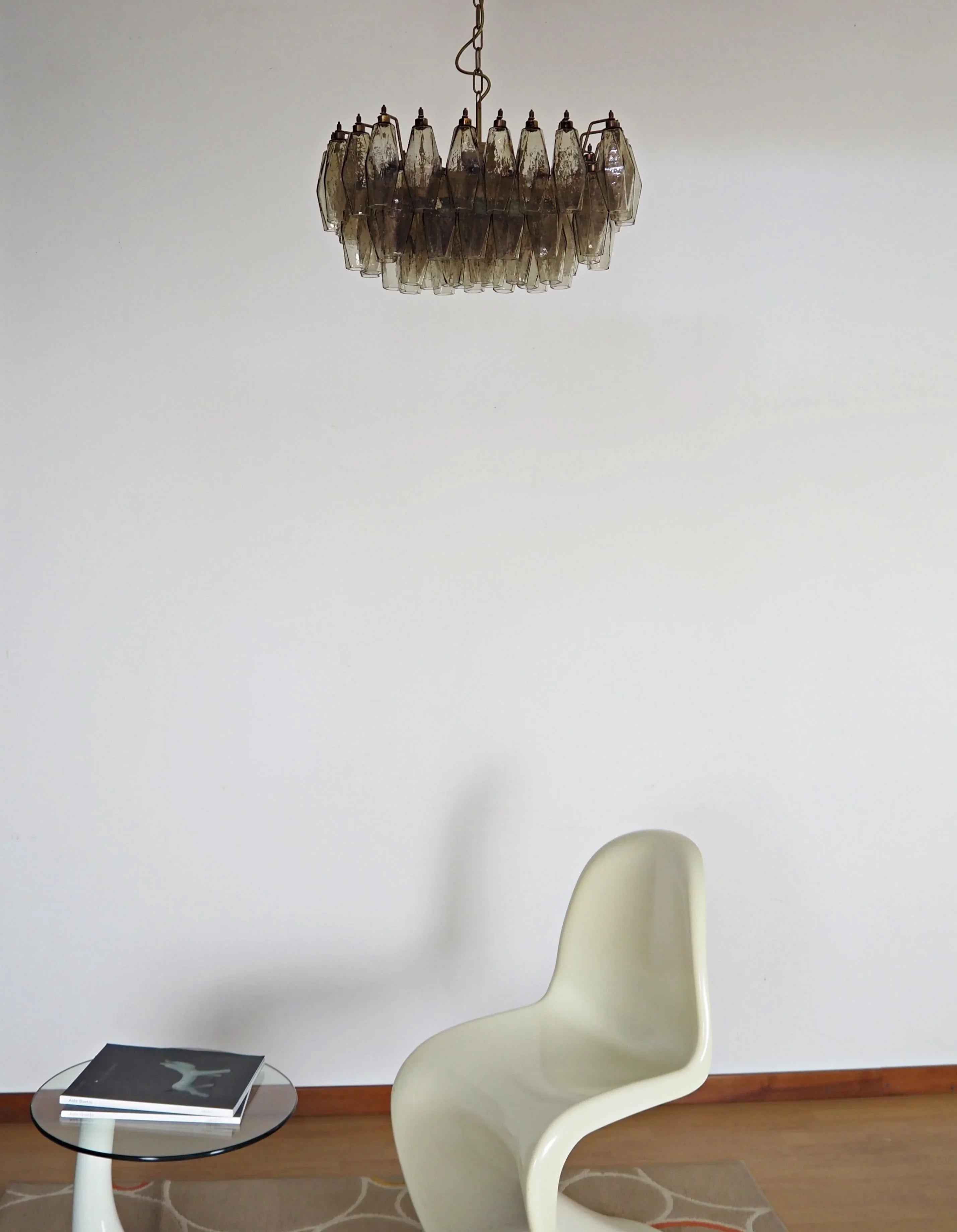Poliedri Murano Smoked Chandelier material and finish detail