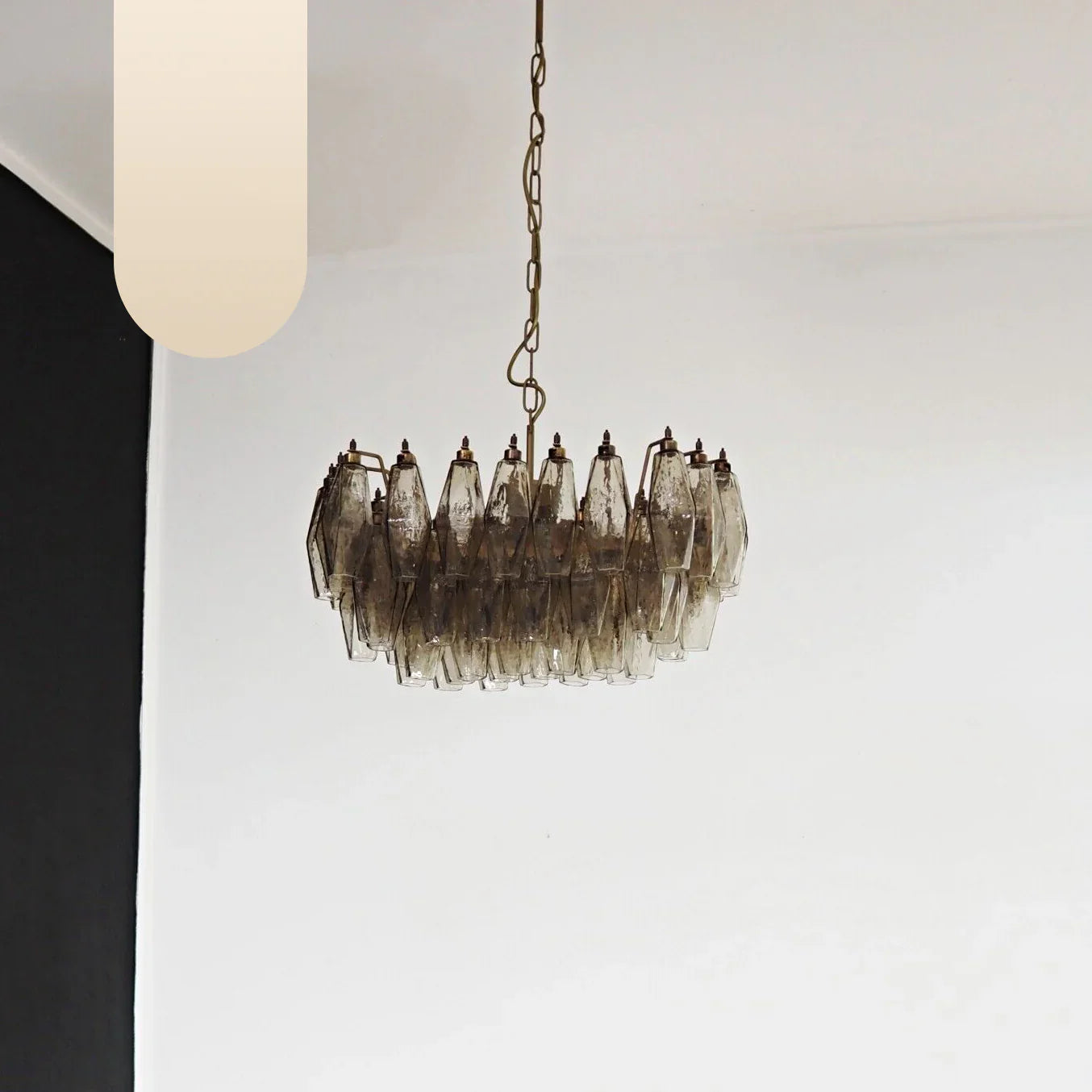 Poliedri Murano Smoked Chandelier product image