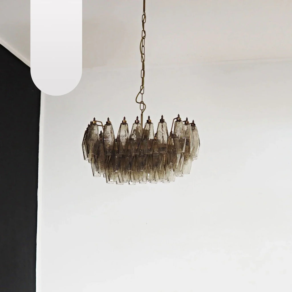 Poliedri Murano Smoked Chandelier product image