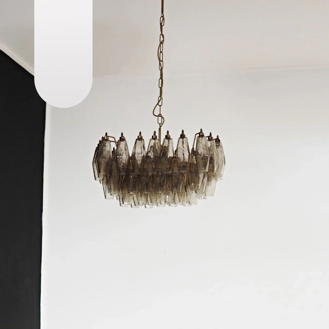Poliedri Murano Smoked Chandelier product image