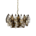 Poliedri Murano Transparent Smoked Chandelier product image
