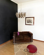 Poliedri Murano Transparent Smoked Chandelier product image
