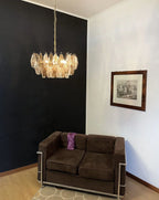 Poliedri Murano Transparent Smoked Chandelier product image