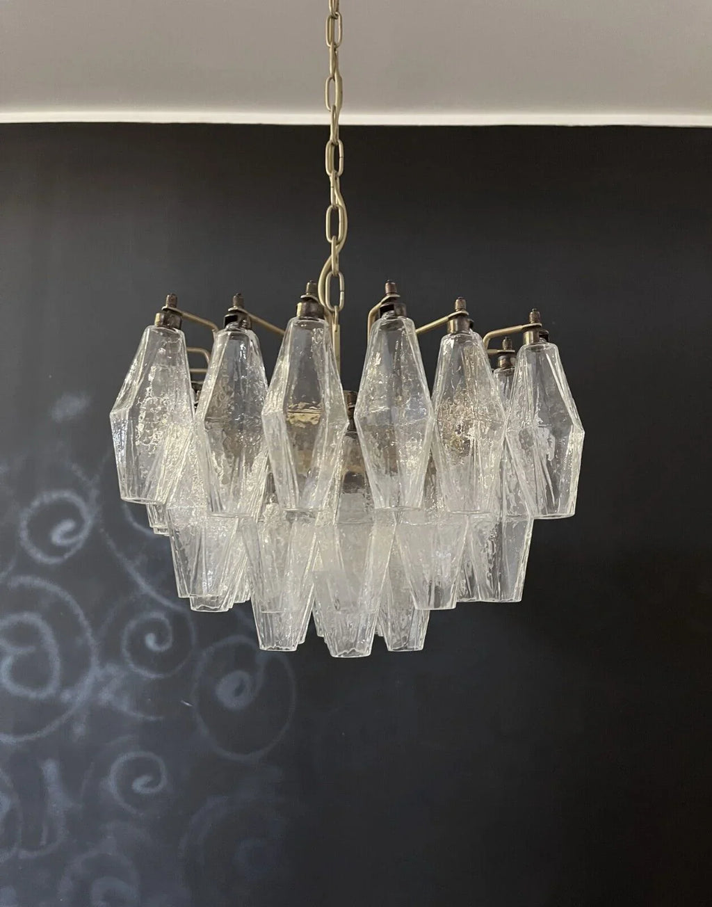 Poliedri Murano Trasparent Chandelier product image