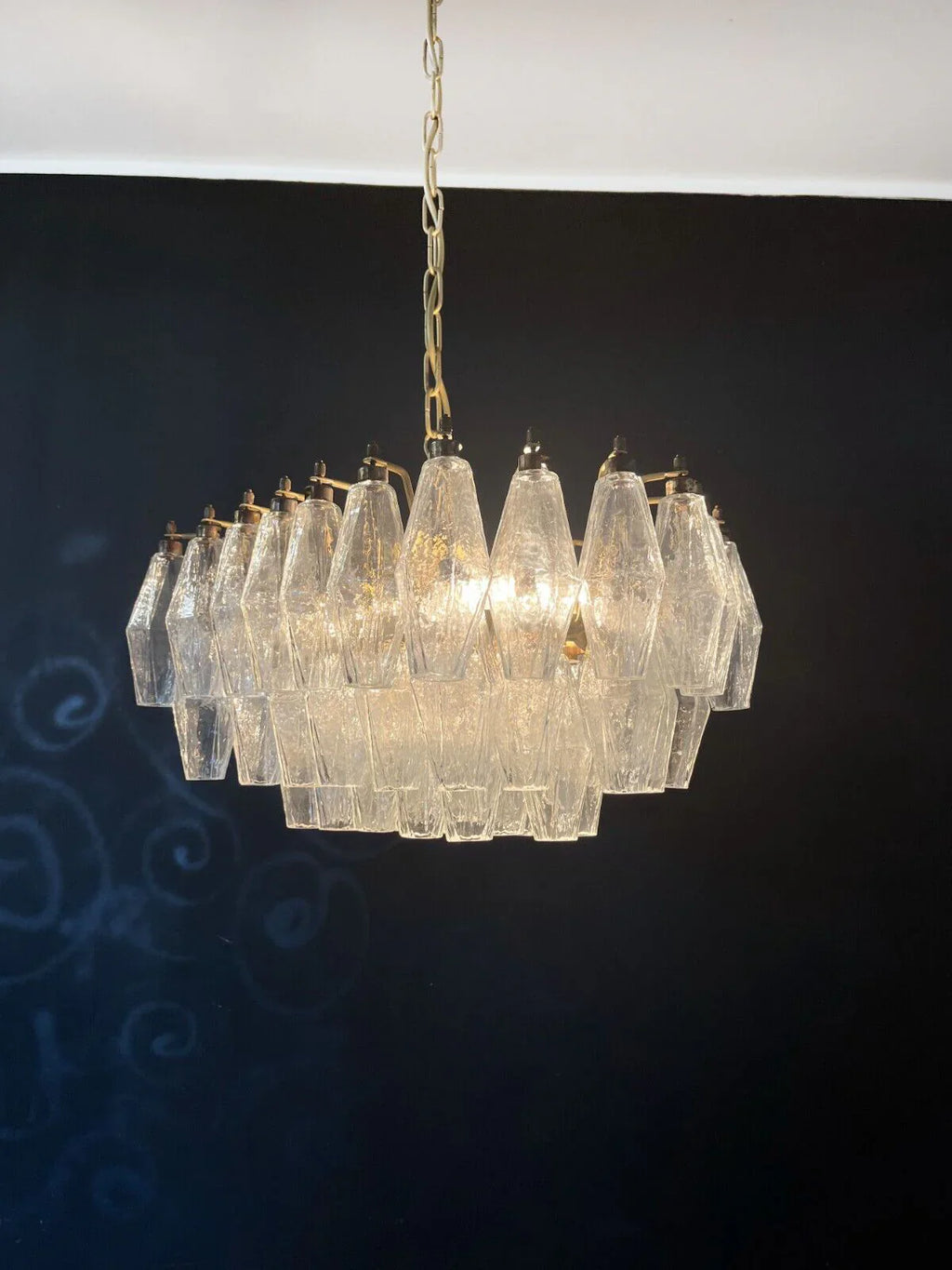 Poliedri Murano Trasparent Chandelier product image