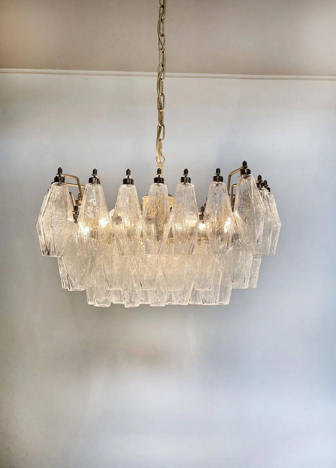 Poliedri Murano Trasparent Chandelier product image