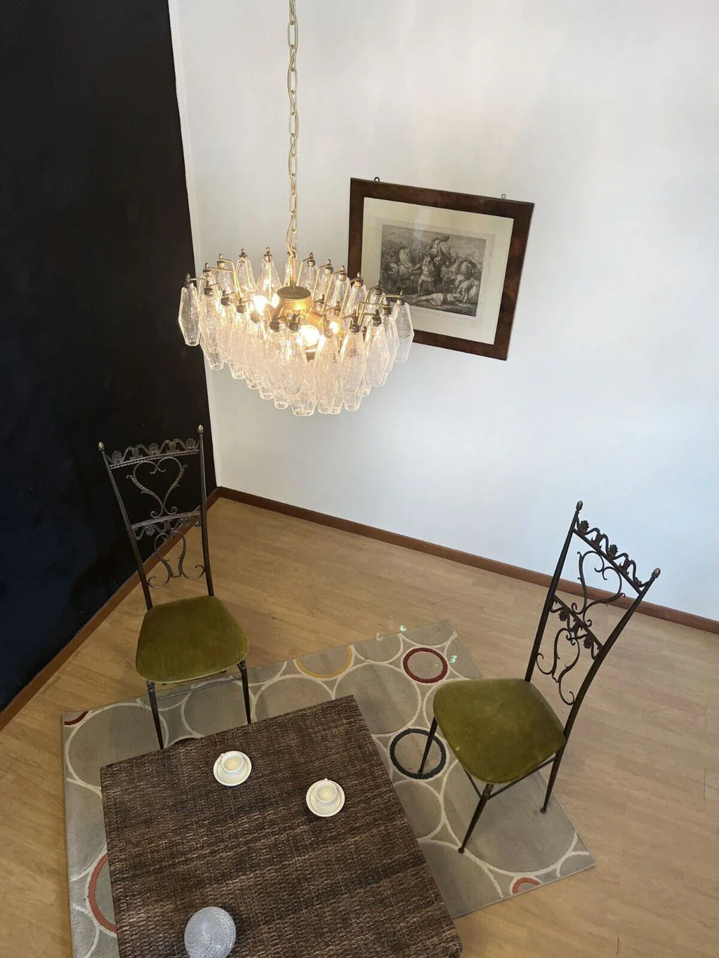 Poliedri Murano Trasparent Chandelier product image