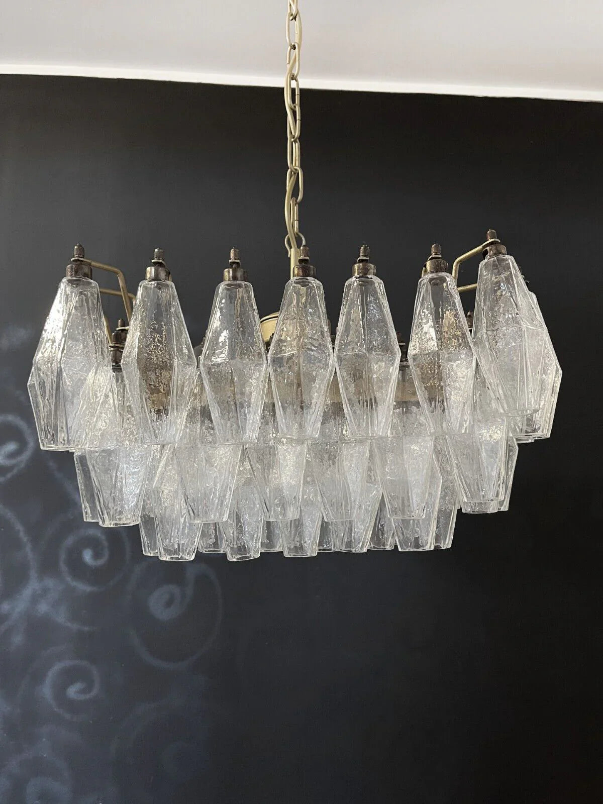 Poliedri Murano Trasparent Chandelier product image