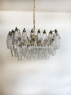 Poliedri Murano Trasparent Chandelier product image