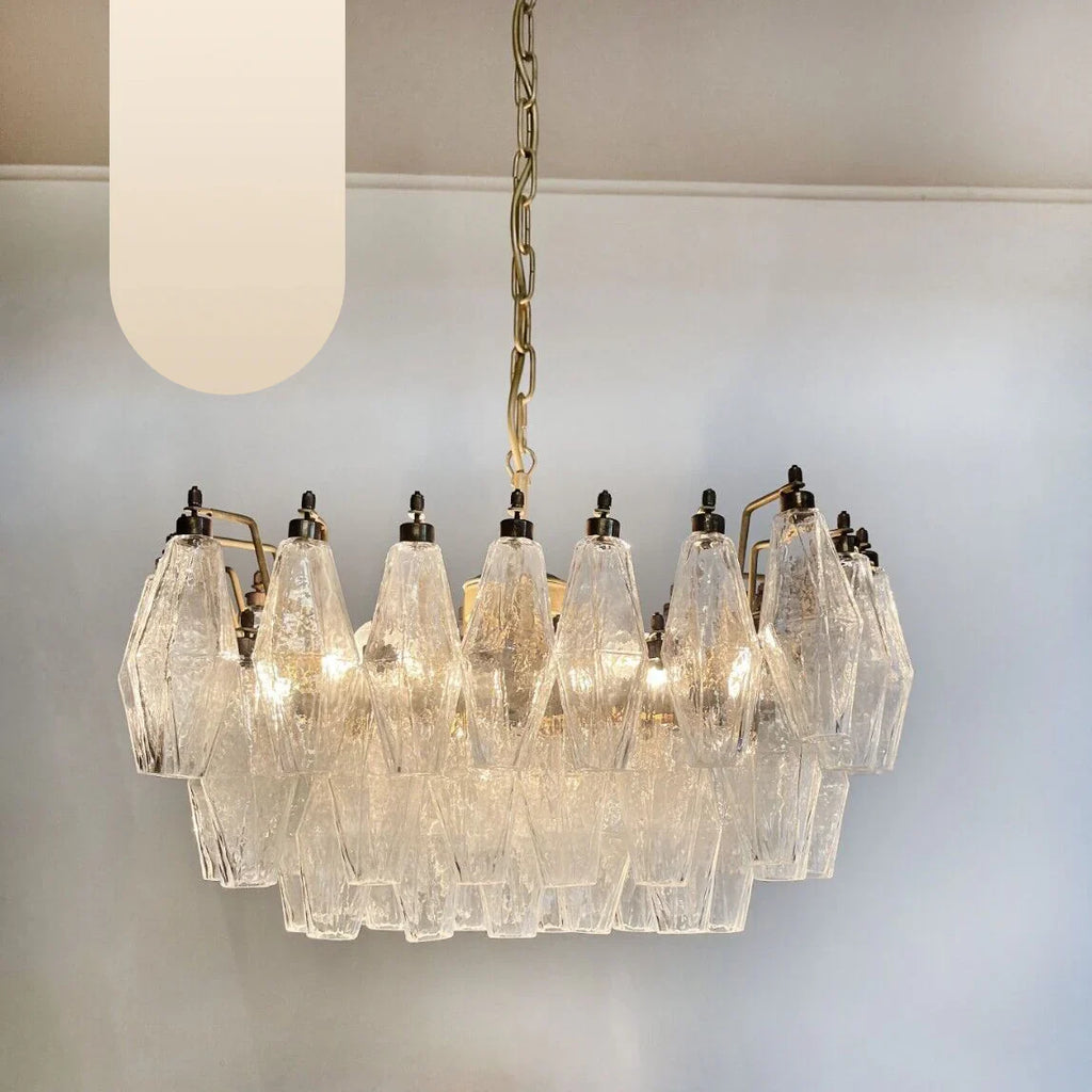 Poliedri Murano Trasparent Chandelier product image