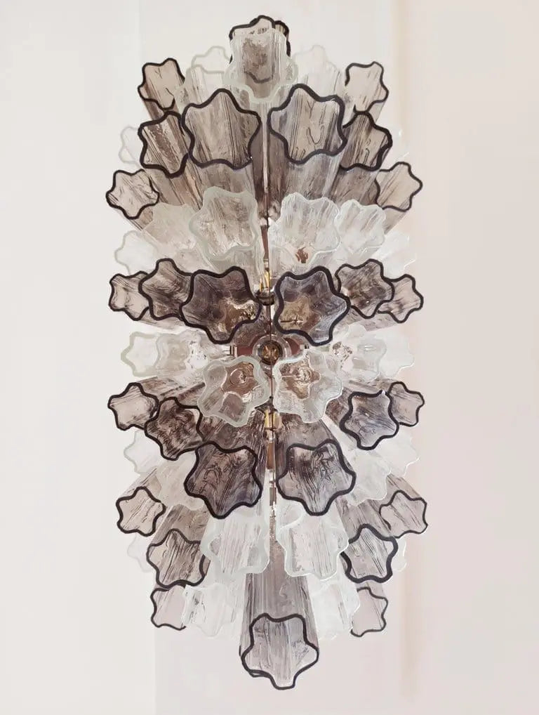 Murano Chandelier – 62 Tubes – Smoked/Transparent