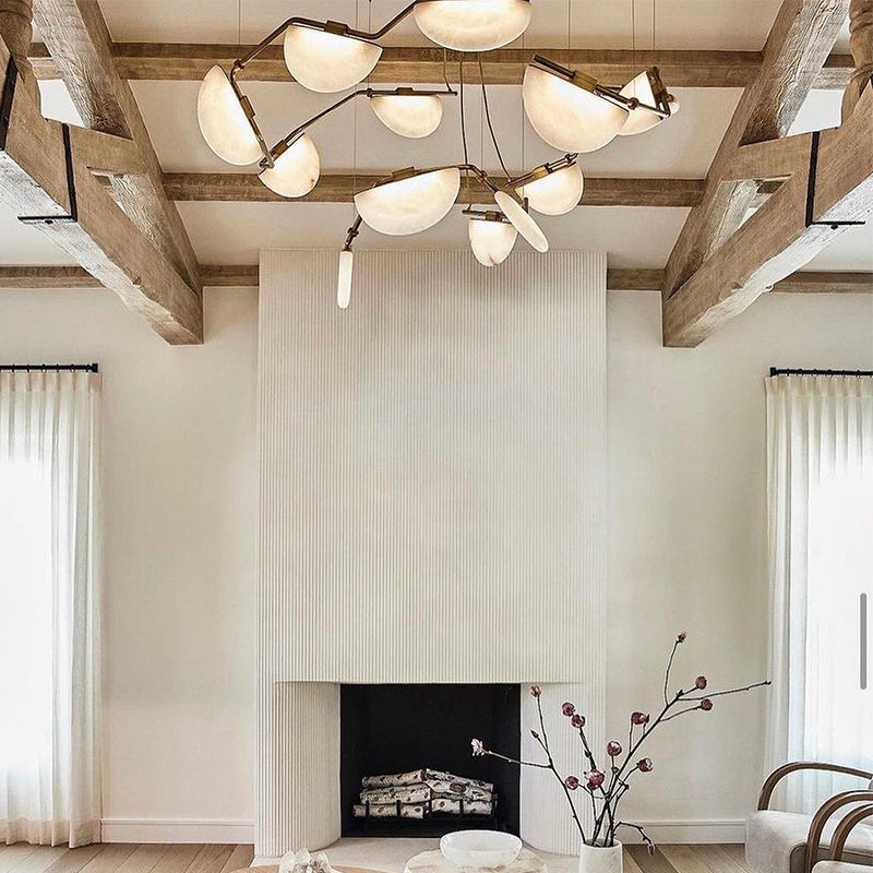 Glacera Alabaster Artistic Modern Chandelier For Living Room by Bling Lighting Studio