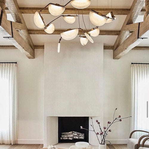 Glacera Alabaster Artistic Modern Chandelier For Living Room by Bling Lighting Studio