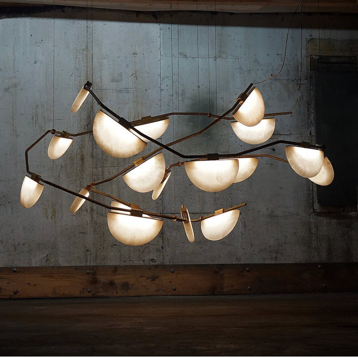 Glacera Alabaster Artistic Modern Chandelier For Living Room by Bling Lighting Studio
