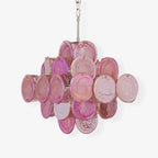 Aurelia Pink Glass Chandelier Glass lighting by Bling Lighting Studio