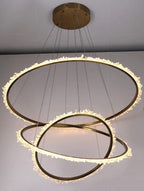 Quartz Leti multiple Round Chandlier by Bling Lighting Studio