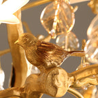 Zeke Branch Brass Crystal Chandelier by Bling Lighting Studio