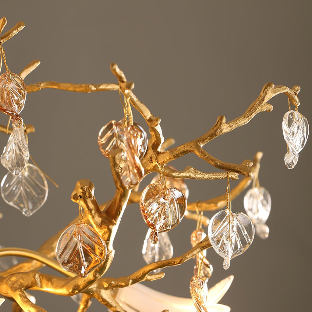 Zeke Branch Brass Crystal Chandelier by Bling Lighting Studio