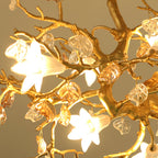 Zeke Branch Brass Crystal Chandelier by Bling Lighting Studio