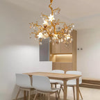 Zeke Branch Brass Crystal Chandelier by Bling Lighting Studio