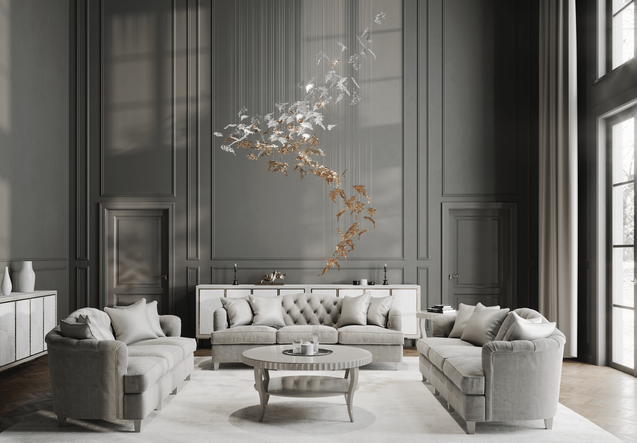 Organic Leaf Chandelier product image