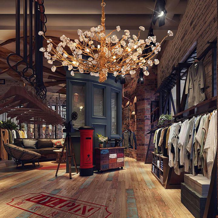 Noda Crystal Branch Chandelier by Bling Lighting Studio