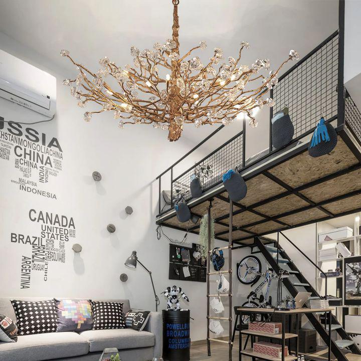 Noda Crystal Branch Chandelier by Bling Lighting Studio