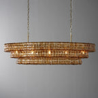 Luxury Amor Ghiaccio Glass Oval Chandelier 54"W/65"W product image