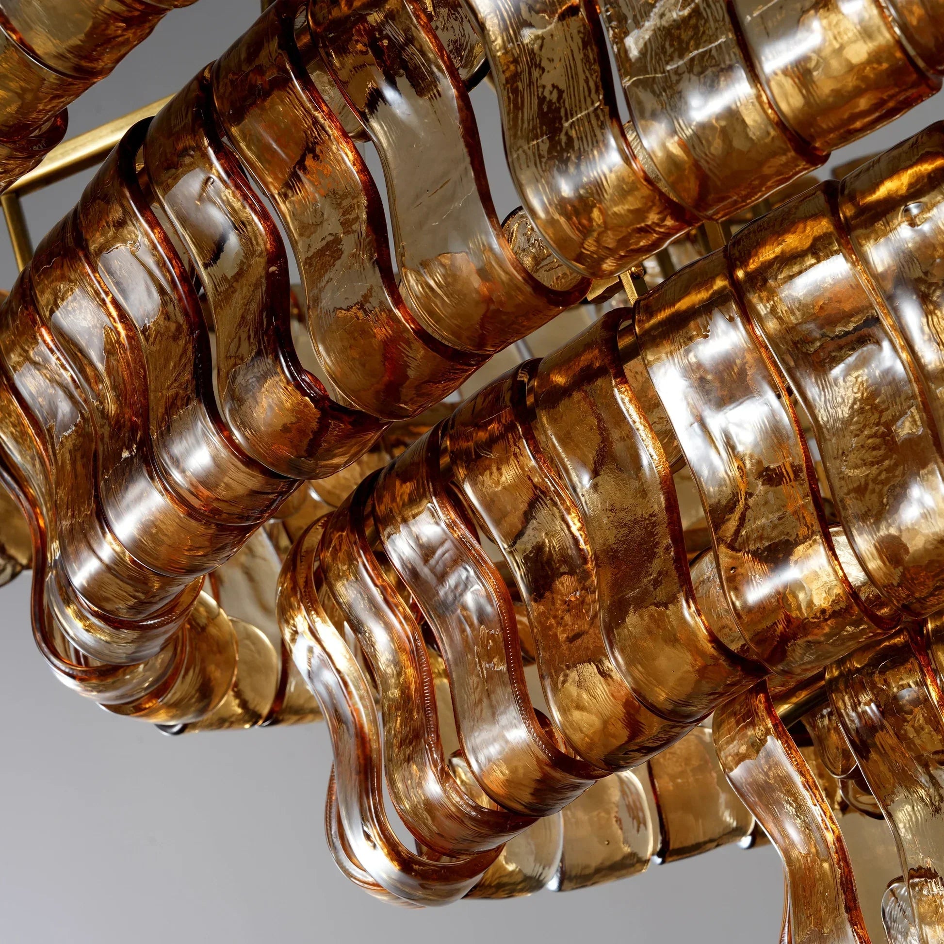 Luxury Amor Ghiaccio Glass Oval Chandelier 54"W/65"W product image