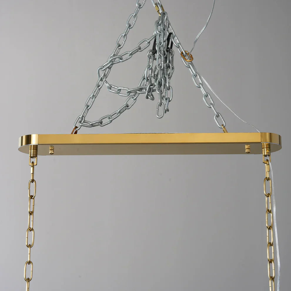 Luxury Amor Ghiaccio Glass Oval Chandelier 54"W/65"W product image
