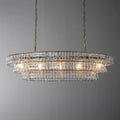 Luxury Amor Ghiaccio Glass Oval Chandelier 54"W/65"W by Bling Lighting Studio