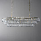 Luxury Amor Ghiaccio Glass Oval Chandelier 54"W/65"W product image