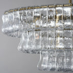 Luxury Amor Ghiaccio Glass Oval Chandelier 54"W/65"W product image