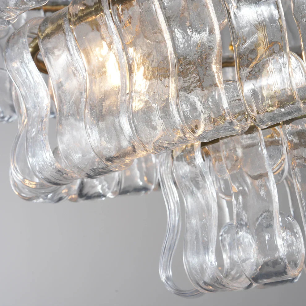 Luxury Amor Ghiaccio Glass Oval Chandelier 54"W/65"W product image