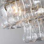 Luxury Amor Ghiaccio Glass Oval Chandelier 54"W/65"W product image