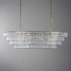 Luxury Amor Ghiaccio Glass Oval Chandelier 54"W/65"W product image