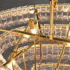 Luxury Amor Ghiaccio Glass Oval Chandelier 54"W/65"W product image