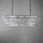 Luxury Amor Ghiaccio Glass Oval Chandelier 54"W/65"W product image