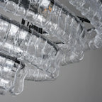 Luxury Amor Ghiaccio Glass Oval Chandelier 54"W/65"W product image