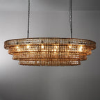 Luxury Amor Ghiaccio Glass Oval Chandelier 54"W/65"W product image