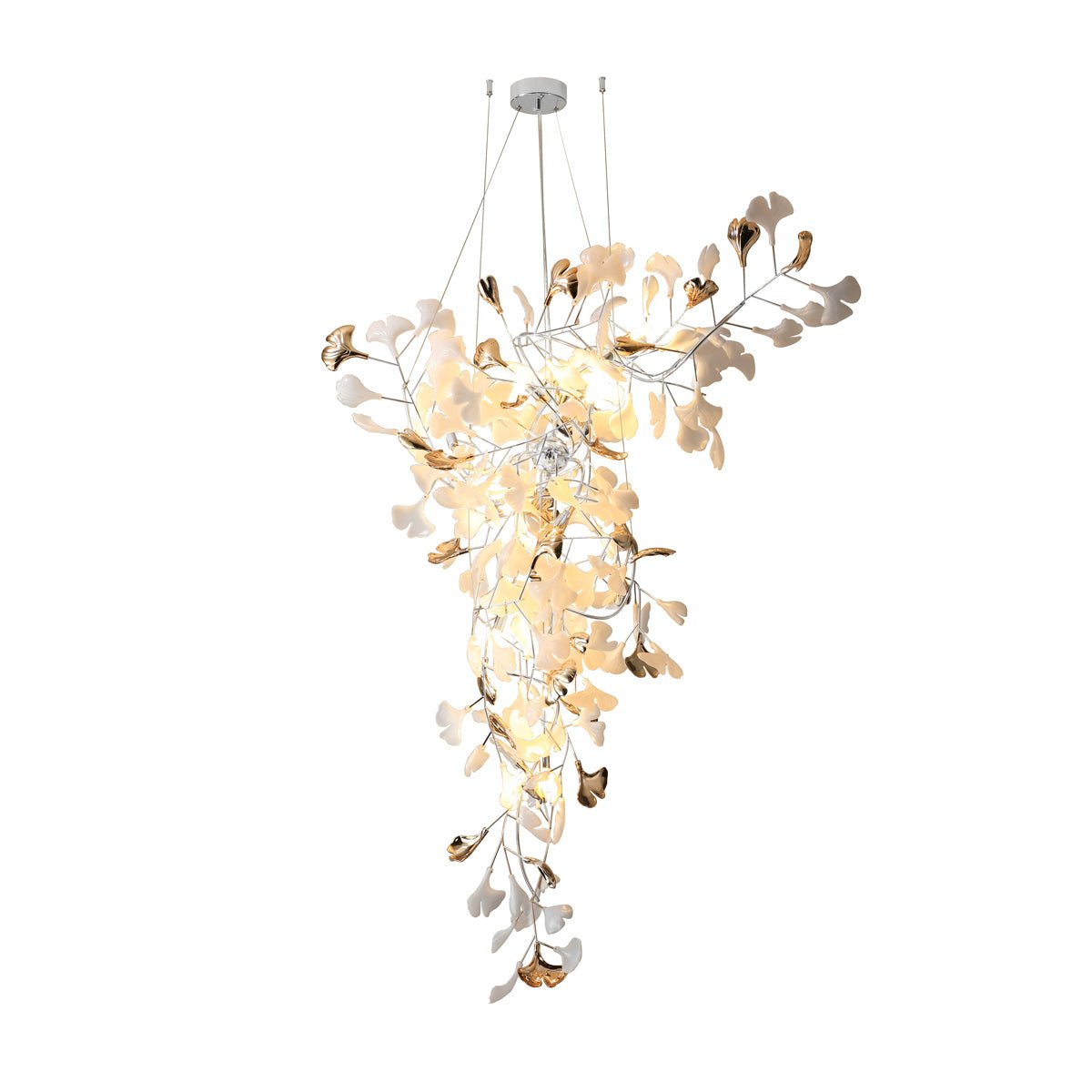 Golden Fan Leaf Artistic Chandelier product image