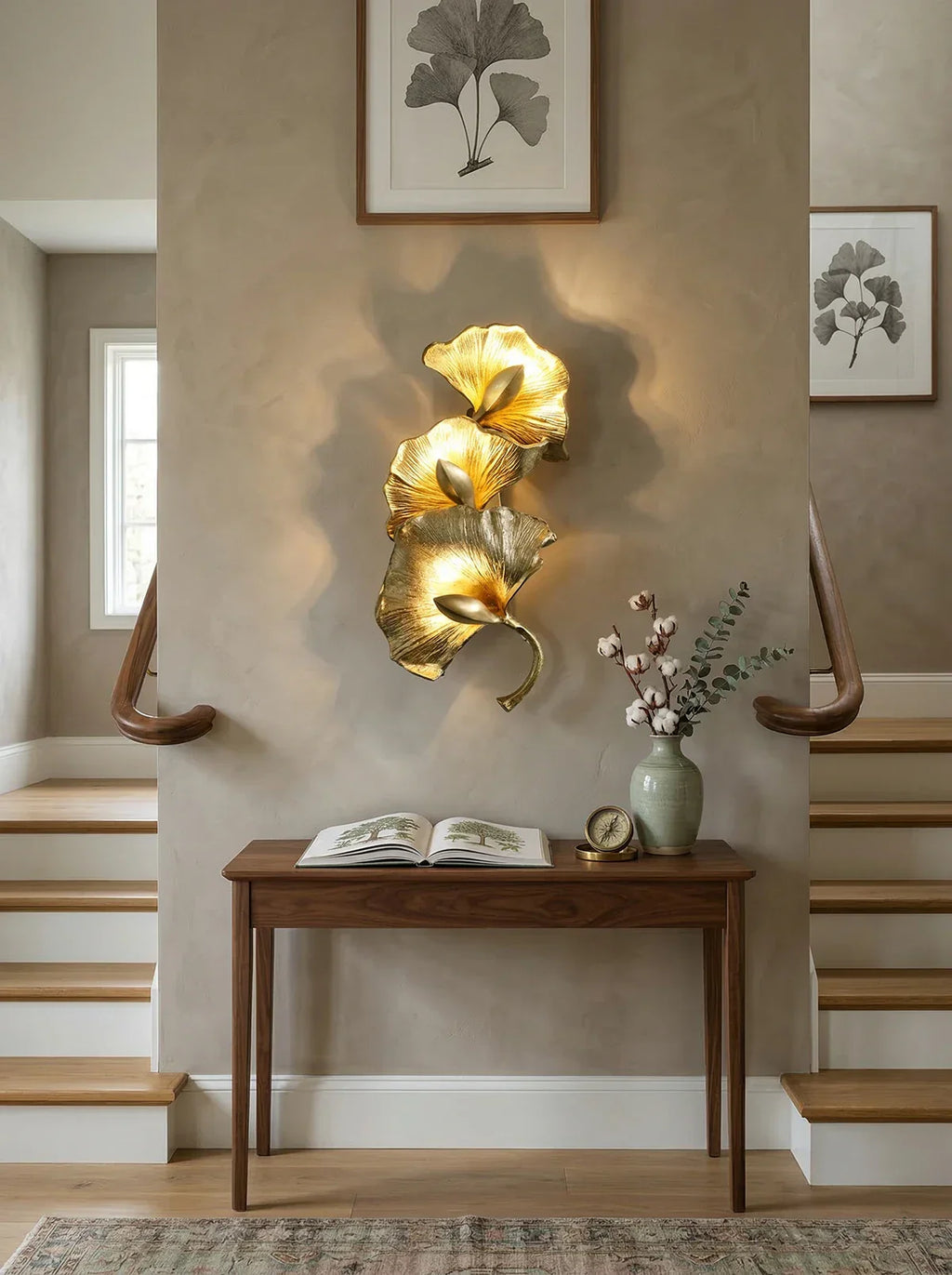 Ginkgo Leaf Branch Wall Lamp detail view