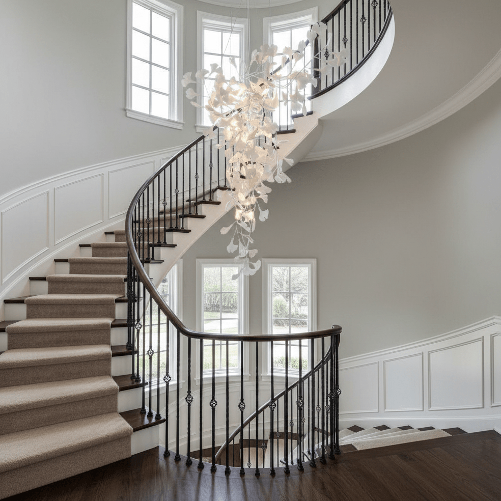 Golden Fan Leaf Artistic Chandelier product image