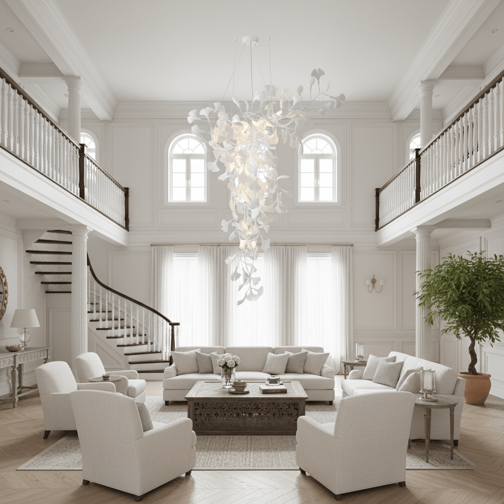 Golden Fan Leaf Artistic Chandelier product image