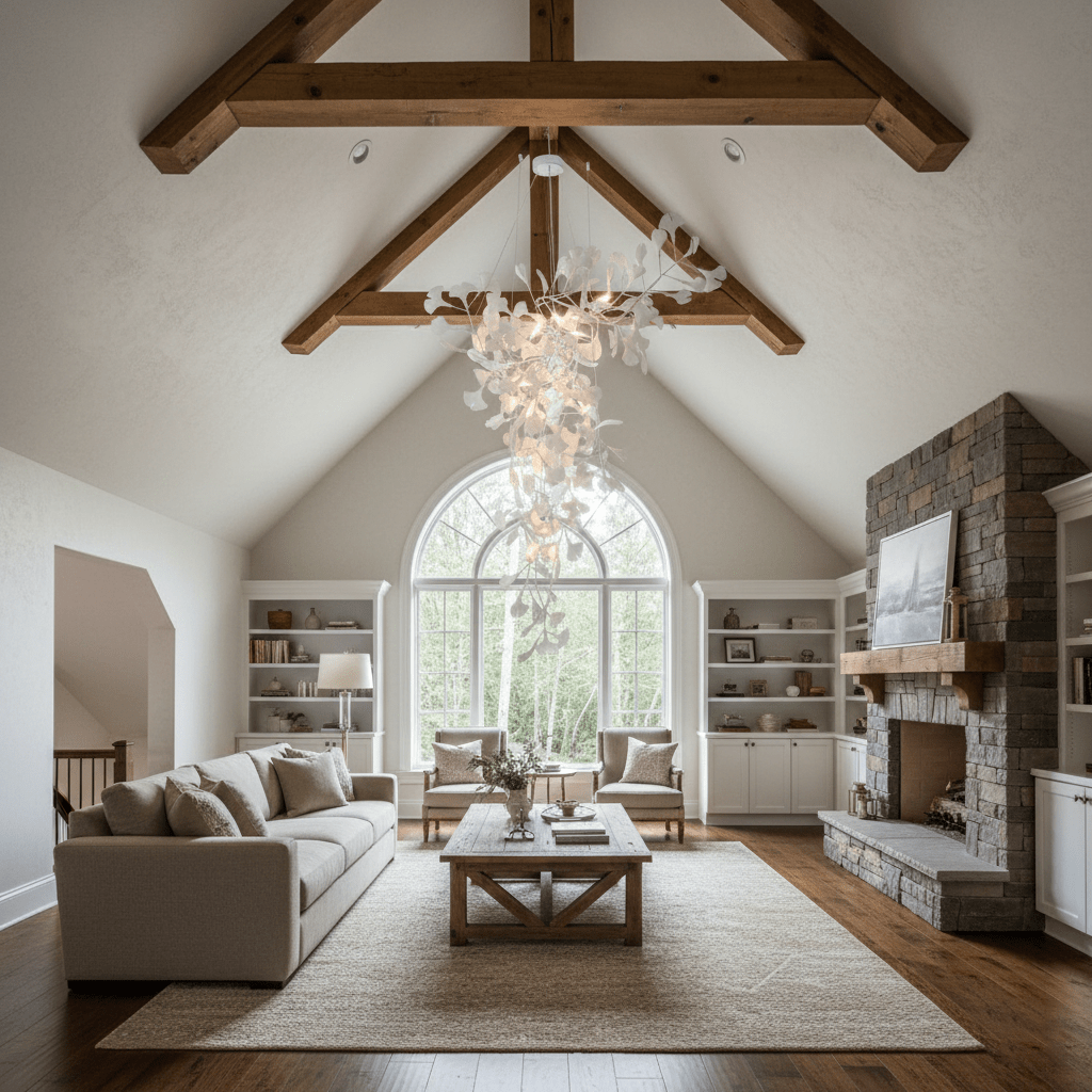Golden Fan Leaf Artistic Chandelier product image