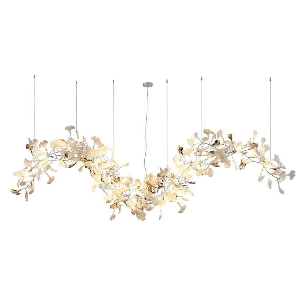 Golden Fan Leaf Artistic Chandelier product image